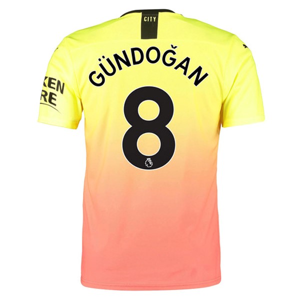 Camiseta Manchester City NO.8 Gundogan 3ª 2019/20 Naranja